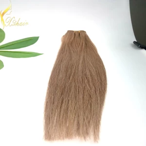 China Wholesale Double Drawn Very Thick High Quality Human 120g remy indian hair weft fabricante