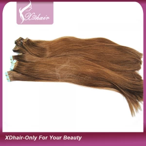 China Wholesale Virgin Brazilian Hair High Quality Cheap Price Tangle Free No Shedding 100% Human Hair Seemless PU Skin Weft Tape in Hair Extensions manufacturer