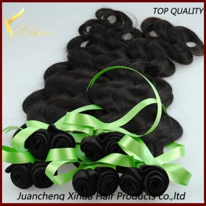 China Wholesale Virgin Human Hair Extension, Human hair weave, Unprocessed Indian hair fabrikant