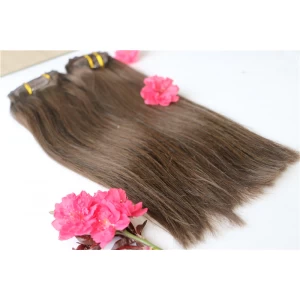 porcelana Wholesale clip in hair extensions for white women fabricante