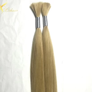 porcelana Wholesale full cuticle unprocessed raw material bulk hair for wig making fabricante
