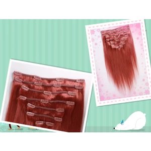 China Wholesale hot selling prebonded human hair elastic clip in hair extension double weft cheap price fabricante