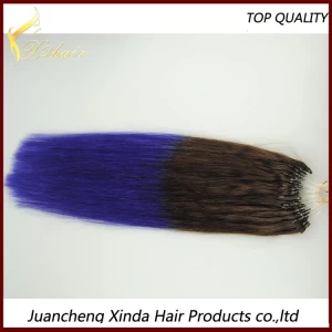 中国 卸売インド無料サンプル織り生7aの人間の髪の毛の拡張マイクロループリングヘアエクステンション メーカー