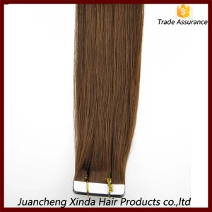 China Wholesale price 20" silky straight european remy double sided tape hair extensions manufacturer