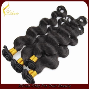 China Wholesale price best quality body wave 100% Indian remy human hair weft bulk manufacturer