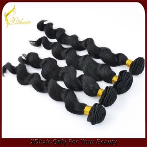 Chine Wholesale price high quality 100% Brazilian remy human hair weft bulk loose wave double drawn hair weave fabricant