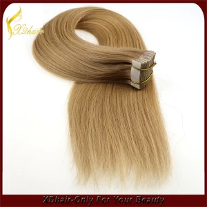 China Wholesale price high quality glue 100% Indian virgin remy hair keratin glue double drawn tape hair extension fabricante