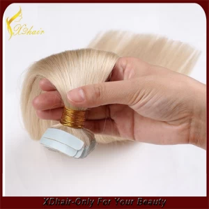 An tSín Wholesale price natural looking keratin glue 100% Brazilian virgin remy hair top grade Germany glue tape hair extension déantóir