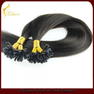中国 Wholesale price pre bonded human hair extension double drawn hair 制造商