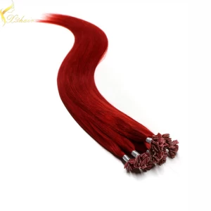 中国 Wholesale price remy italian keratin double drawn 1g flat tip human hair メーカー