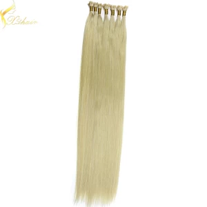 An tSín Wholesale price remy italian keratin double drawn 26 inch fusion hair extensions déantóir