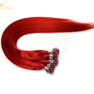 Chine Wholesale price remy italian keratin double drawn flat tip hair fabricant