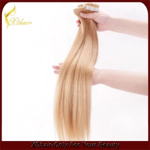 China Wholesale price top grade keratin glue 100% Indian virgin remy hair natural looking Germany glue tape hair extension fabricante