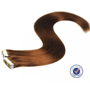 An tSín Wholesale product Silky Straight 100% Human Remy tape in hair extensions déantóir