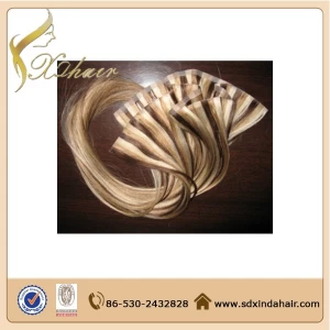 China Wholesale raw unprocessed remy tape in human hair extentions straight hair 20 22 24 26 inch tape in hair extentions manufacturer