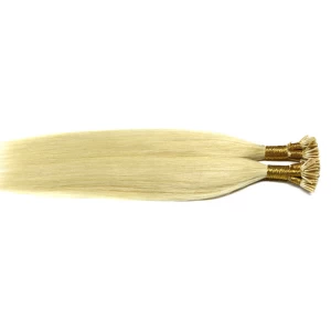 中国 Wholesale silky straight double drawn remy 1g pre bonded keratin tip machine hair extensions メーカー