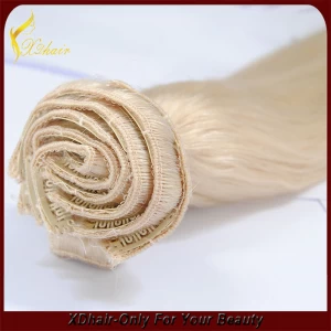 中国 Wholesale virgin brazilian clip in hair extensions  free sample American clip in hair extensions 制造商