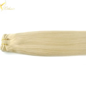 中国 Wholesales factory price high quality Remy blonde hair weave 613 制造商