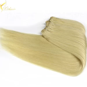 中国 Wholesales factory price high quality remy blonde color straight brazilian 7a 制造商