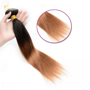 中国 Xinda hair Factory High Quality Ombre virgin hair Two Tone Human Hair Wefts 制造商