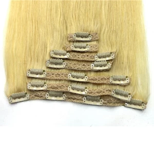 China alibaba express china best selling products 100% virgin brazilian indian remy human hair clip in hair extension fabrikant