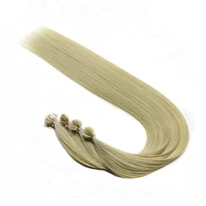 中国 alibaba express wholesale peruvian 100% virgin brazilian indian remy human hair flat tip hair extension 制造商