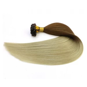 Cina aliexpress hair free sample hair bundles 100% virgin brazilian remy human hair U nail tip hair extension produttore