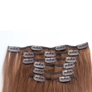China Top grade thickness grade 8A 220g clip in hair extensions manufacturer