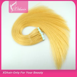 중국 best quality vrigin russian human hair tape hair extension wholesale prices 제조업체
