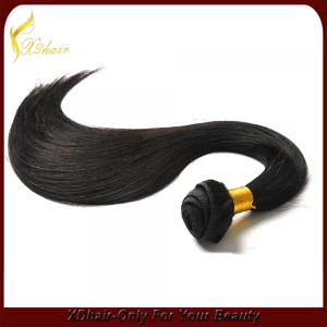 China best selling double drawn silky straight 100% human hair weft manufacturer