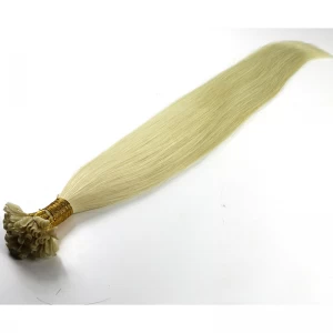 中国 blond color human flat tip hair extensions メーカー