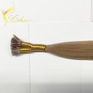 porcelana blonde color italian keratin I tip Hair extension fabricante