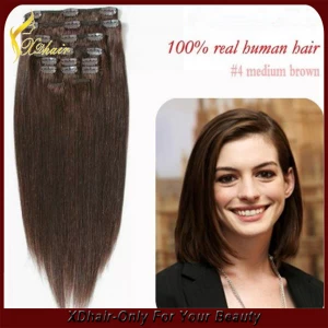中国 cheap 100% human hair clip in hair extension ,human hair extensions 制造商