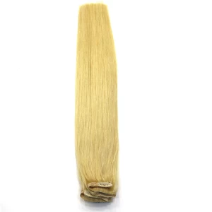 China clips in huamn hair extention/new fashion clips in hair extention /quality clips hair extension fabricante