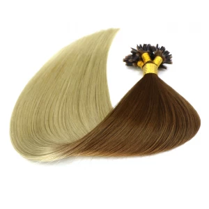 An tSín companies looking for distributors ombre color 100% virgin brazilian remy human hair U nail tip hair extension déantóir