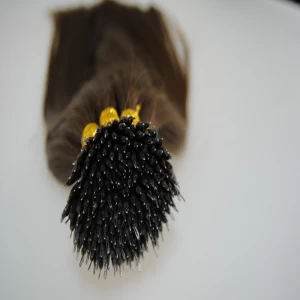 An tSín dark brown nano ring hair extensions déantóir