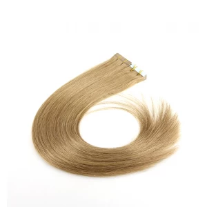 China double drawn 8a grade dark brown 2.5g/piece skin weft 100% virgin brazilian indian remy human hair PU tape hair extension manufacturer