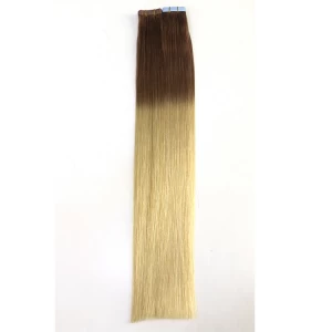 China double drawn double weft skin weft virgin brazilian indian remy human PU tape hair extension fabricante