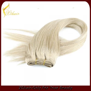 China double drawn remy human hair 60ash blond hair weft 200g manufacturer