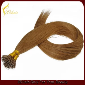 China double drawn thick bottom russian nano ring wholesale hair extension manufacturer