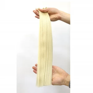 中国 double sided tape hair extension Remy Virgin Brazilian Human hair 制造商
