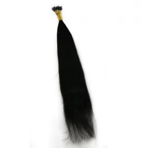 中国 dropshipping wholesale price 1# black virgin brazilian remy human hair nano link ring hair extension 制造商