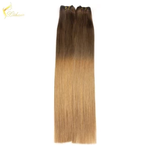 Chine exclusive ombre weft straight 22" real human hair extension fabricant