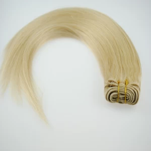China factory price human weft hair extensions fabricante