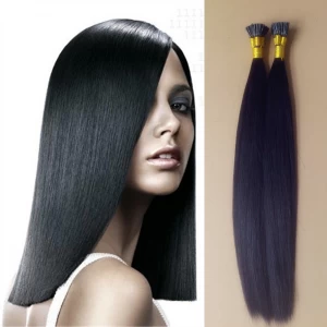 China factory price i tip 100% virgin indian remy hair extensions manufacturer
