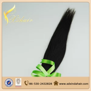 China fashion hair extension double drawn Russian/European human hair weft manufacturer