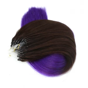China first rate shopping websites ombre color 100% virgin brazilian remy human hair seamless micro loop ring hair extension fabrikant