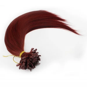 中国 Remy Human Hair Ombre natural color/purple Flat Tip Hair Extension メーカー