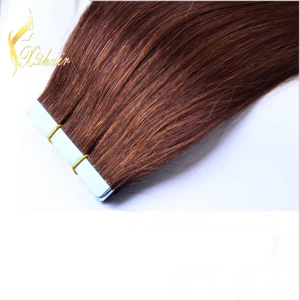 中国 grade 6A shedding free remy tape in human hair extension brazilian hair tape hair 制造商