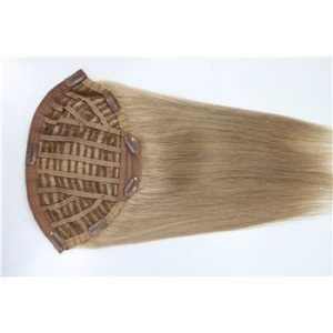 China high quality no shedding half wigs human hair clip on manufacturer